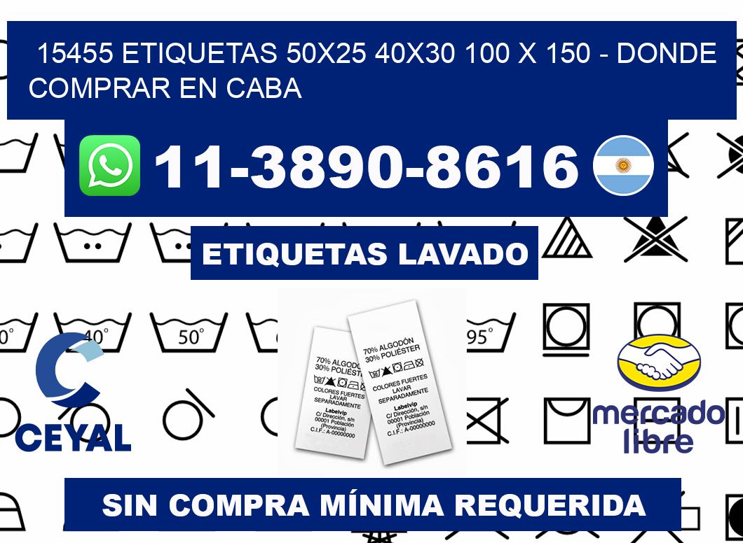 15455 etiquetas 50x25 40x30 100 x 150 - Donde Comprar en Caba