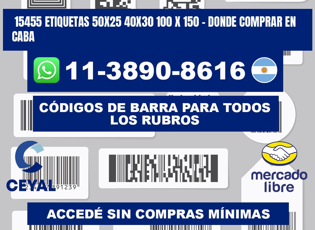 15455 etiquetas 50x25 40x30 100 x 150 - Donde Comprar en Caba