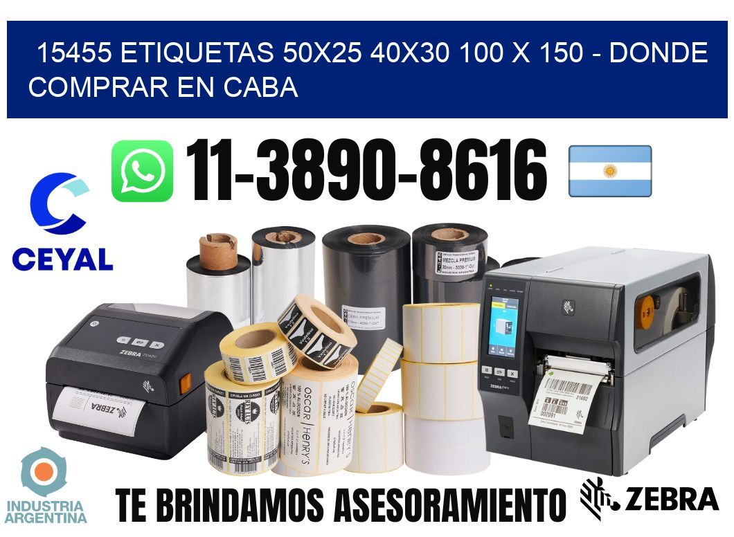 15455 etiquetas 50x25 40x30 100 x 150 - Donde Comprar en Caba