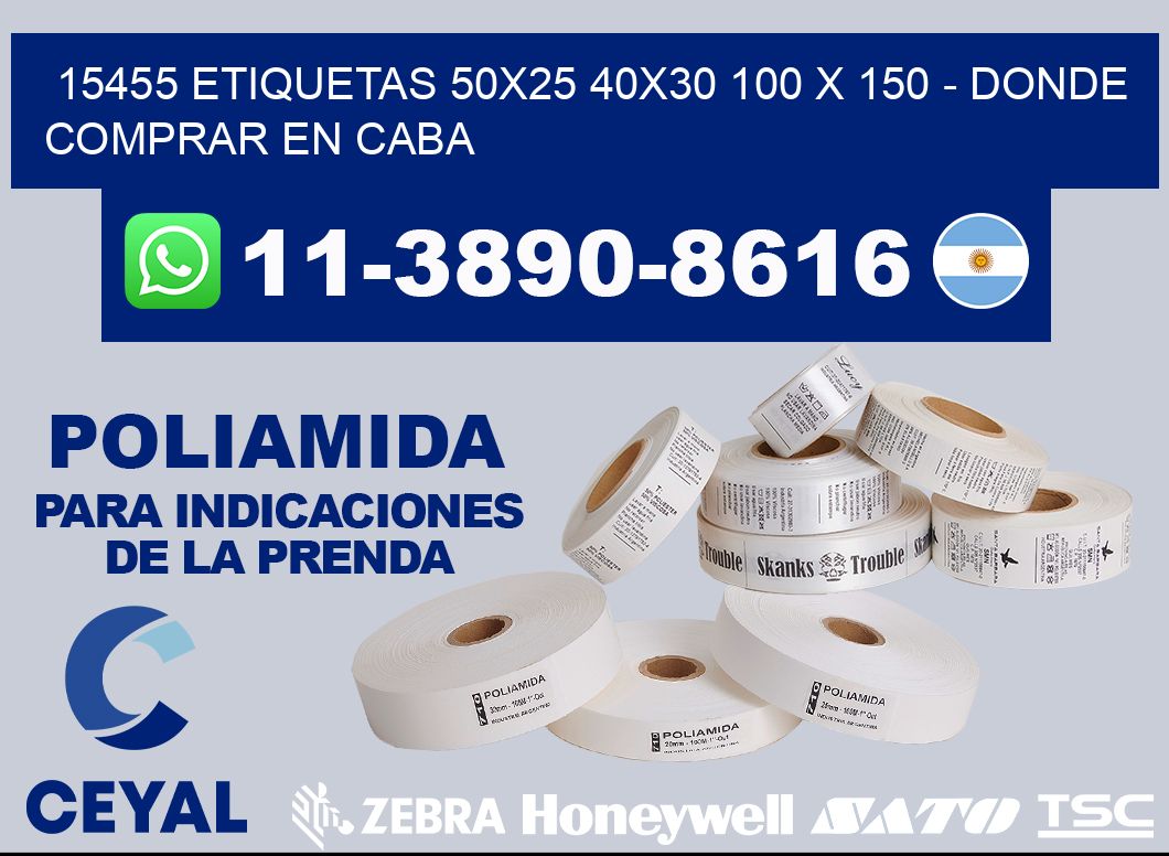 15455 etiquetas 50x25 40x30 100 x 150 - Donde Comprar en Caba