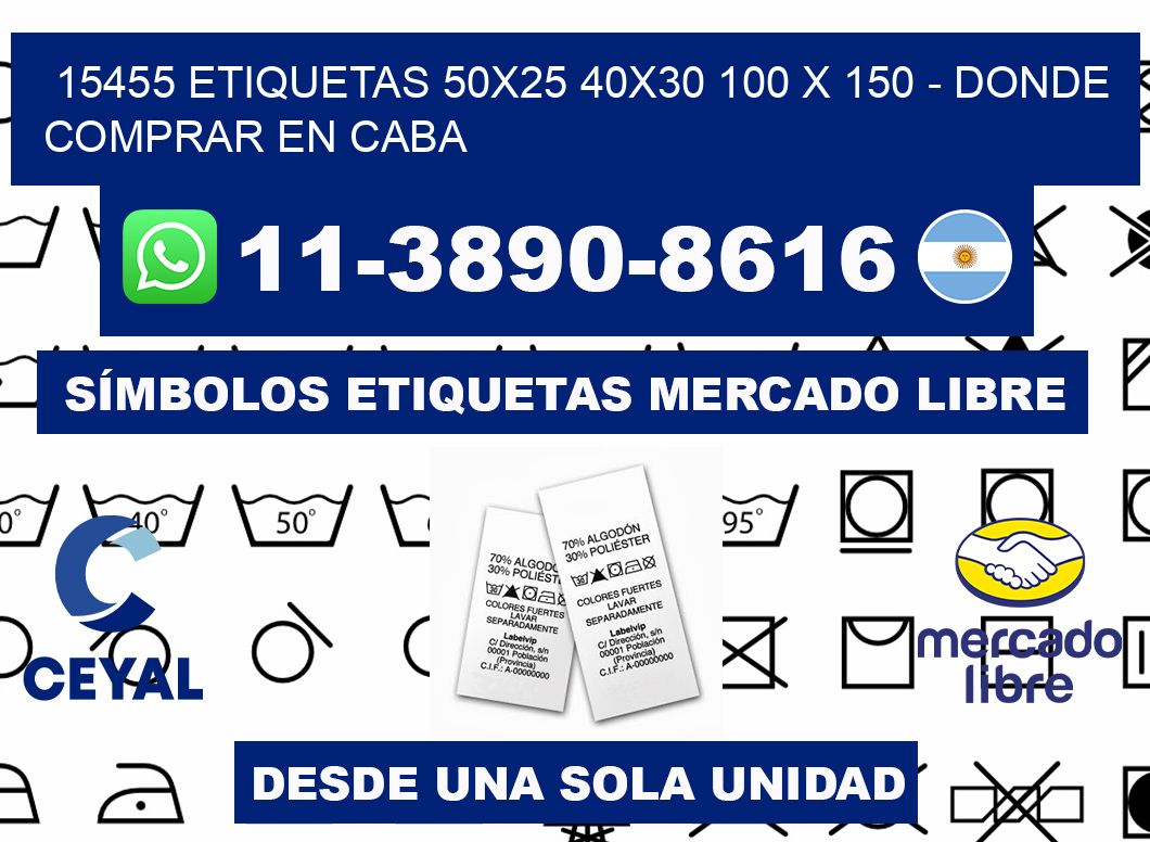 15455 etiquetas 50x25 40x30 100 x 150 - Donde Comprar en Caba