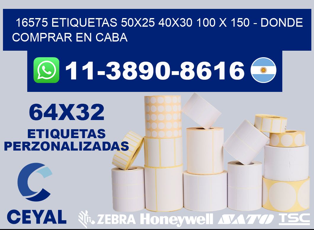 16575 etiquetas 50x25 40x30 100 x 150 - Donde Comprar en Caba