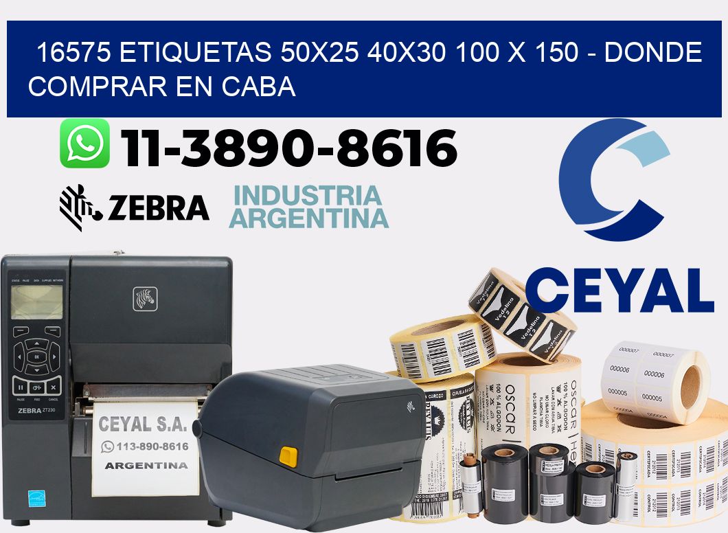 16575 etiquetas 50x25 40x30 100 x 150 - Donde Comprar en Caba