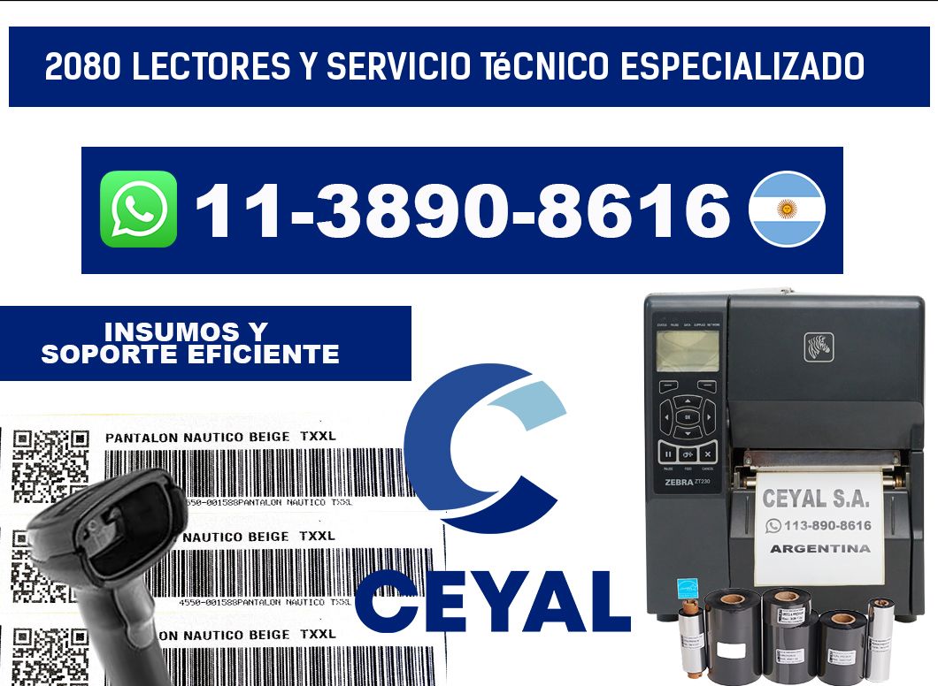 2080 Lectores y Servicio Técnico Especializado