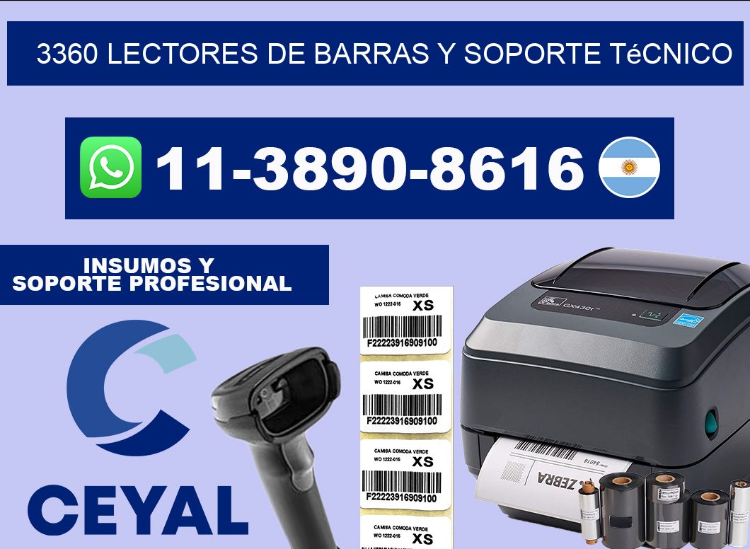 3360 Lectores de barras y Soporte Técnico