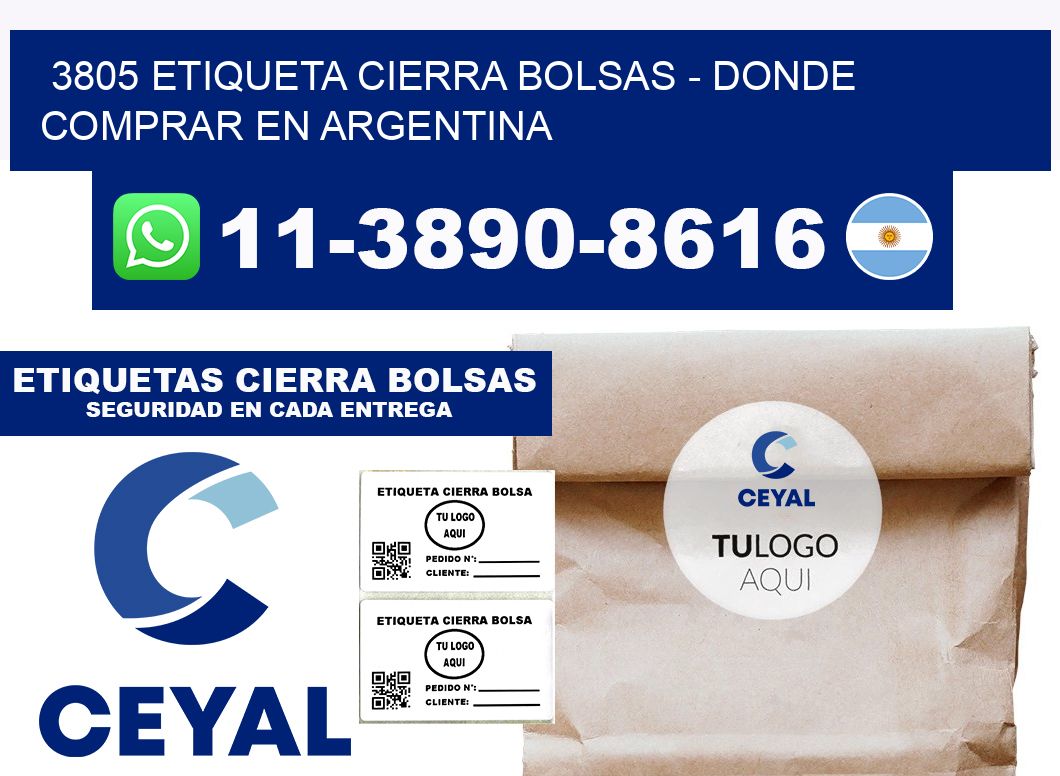 3805 etiqueta Cierra Bolsas - Donde Comprar en Argentina