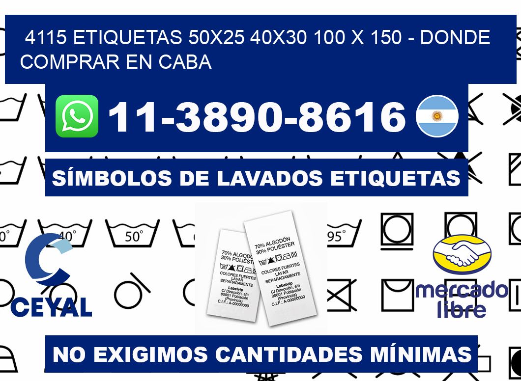 4115 etiquetas 50x25 40x30 100 x 150 - Donde Comprar en Caba