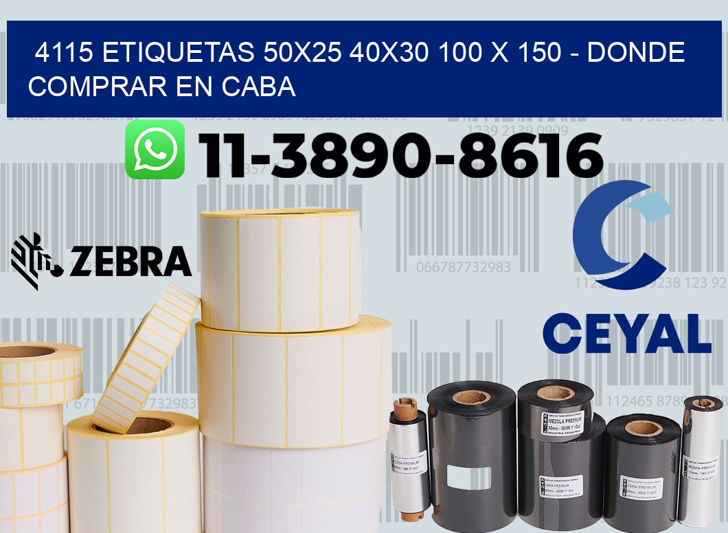 4115 etiquetas 50x25 40x30 100 x 150 - Donde Comprar en Caba