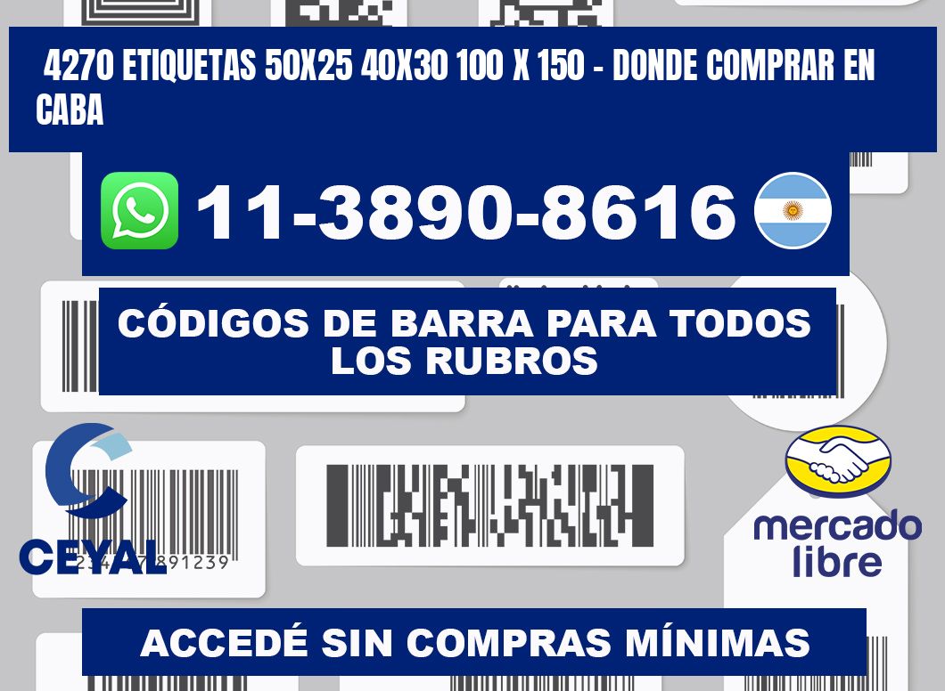 4270 etiquetas 50x25 40x30 100 x 150 - Donde Comprar en Caba