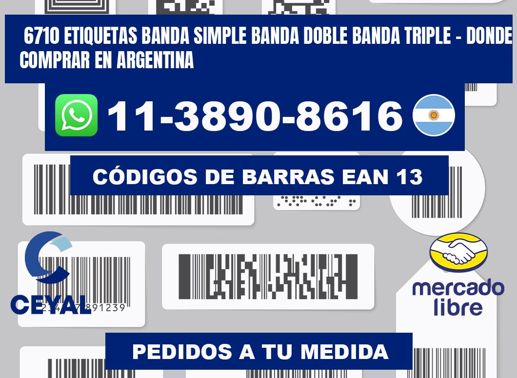 6710 etiquetas banda simple banda doble banda triple - Donde Comprar en Argentina