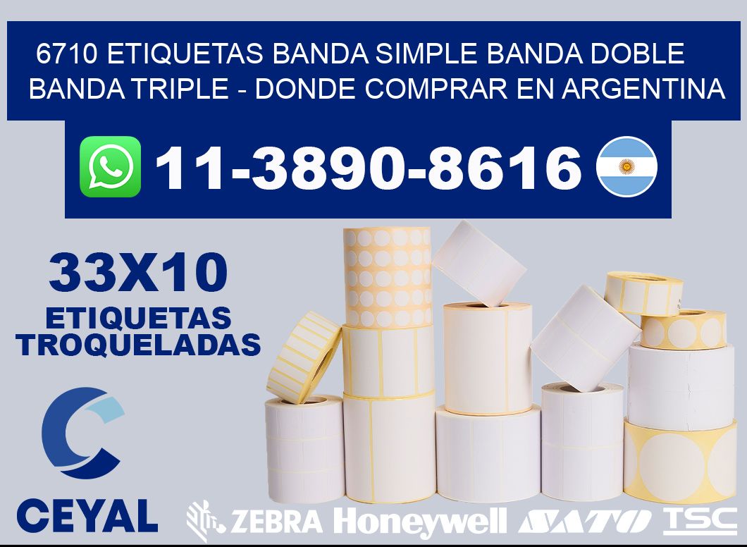 6710 etiquetas banda simple banda doble banda triple - Donde Comprar en Argentina