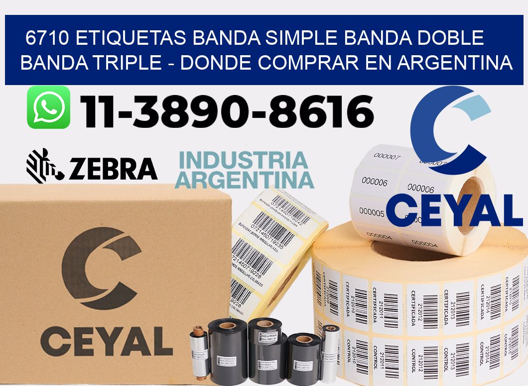 6710 etiquetas banda simple banda doble banda triple - Donde Comprar en Argentina