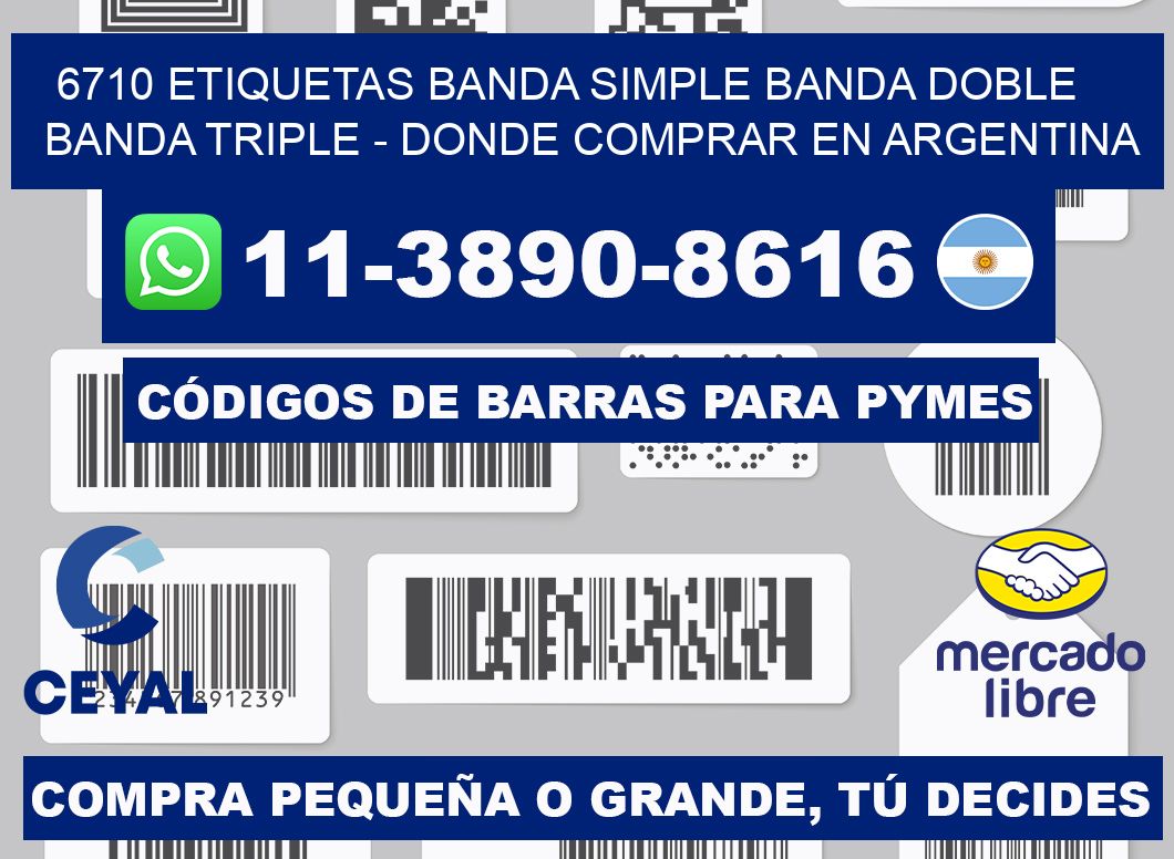 6710 etiquetas banda simple banda doble banda triple - Donde Comprar en Argentina