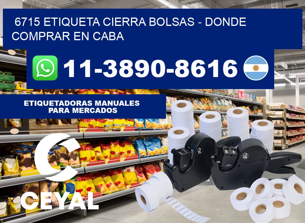 6715 etiqueta Cierra Bolsas - Donde Comprar en Caba