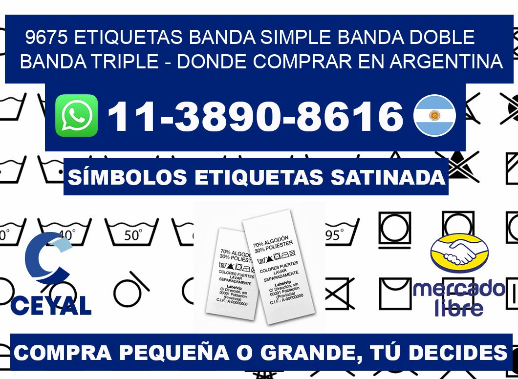 9675 etiquetas banda simple banda doble banda triple - Donde Comprar en Argentina