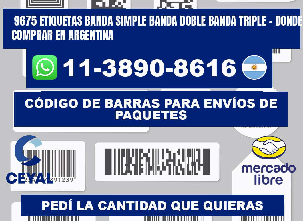 9675 etiquetas banda simple banda doble banda triple - Donde Comprar en Argentina