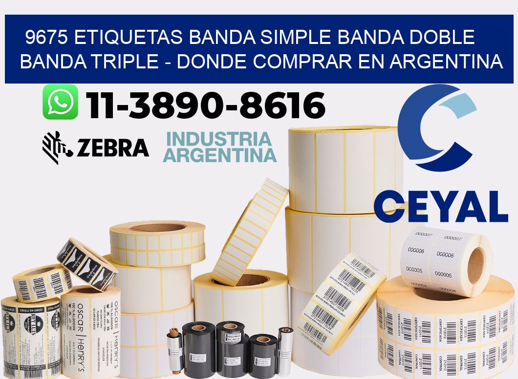 9675 etiquetas banda simple banda doble banda triple - Donde Comprar en Argentina