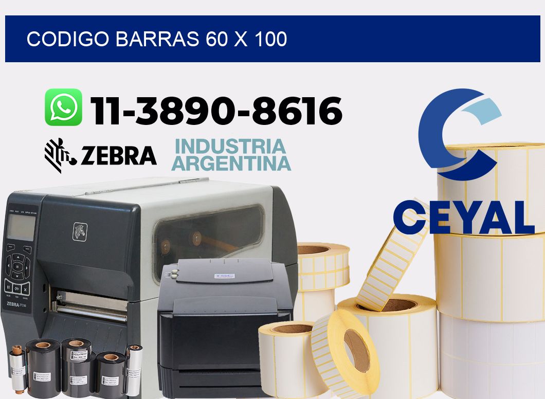 Codigo barras 60 x 100