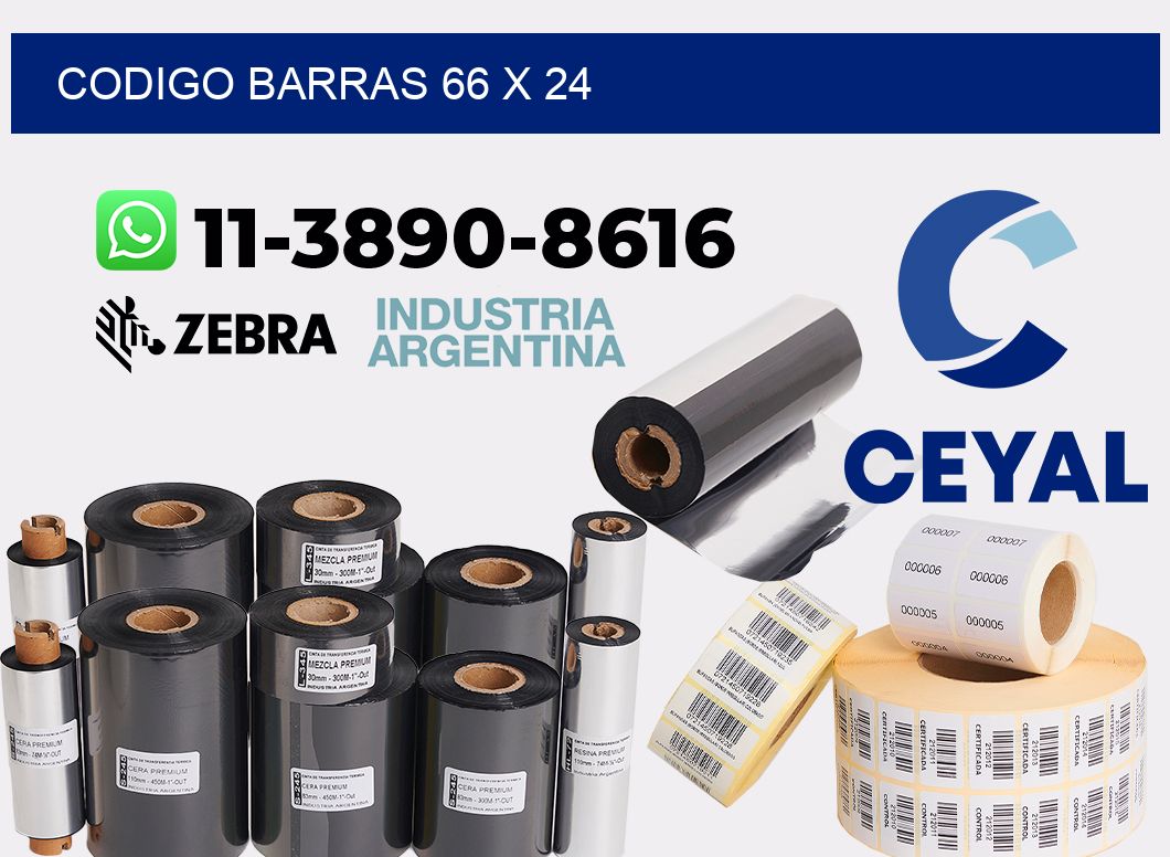 Codigo barras 66 x 24