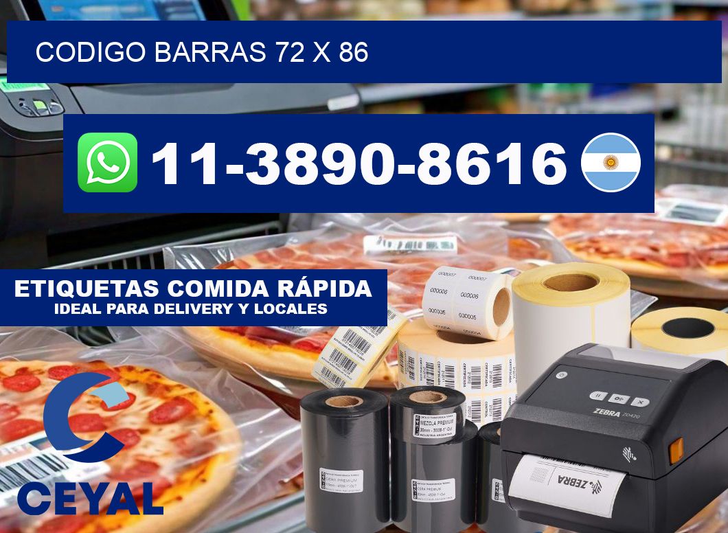 Codigo barras 72 x 86