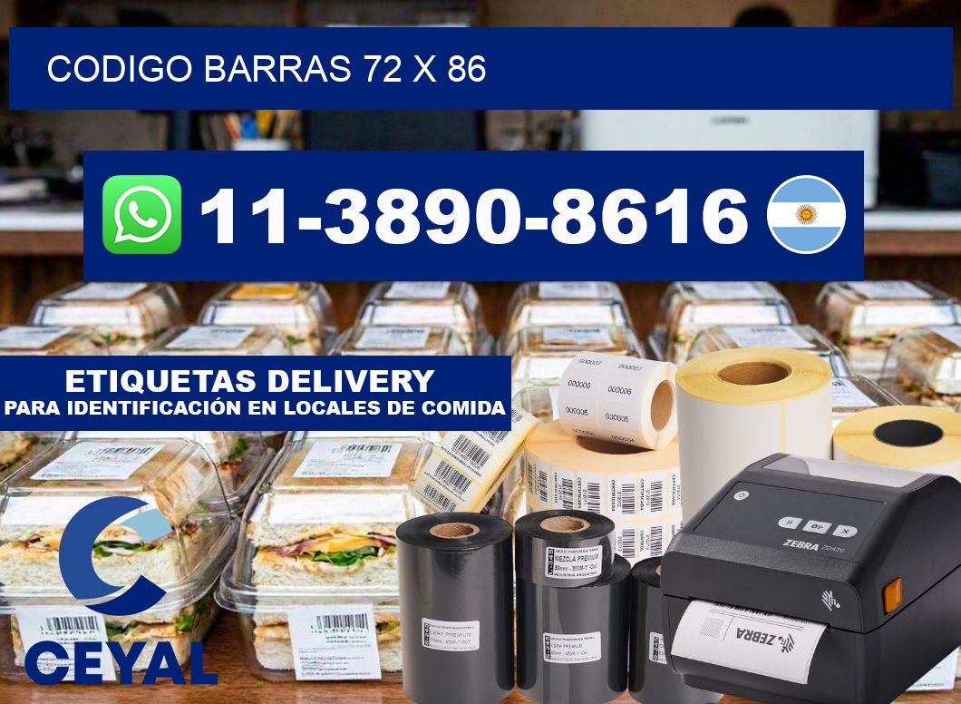 Codigo barras 72 x 86