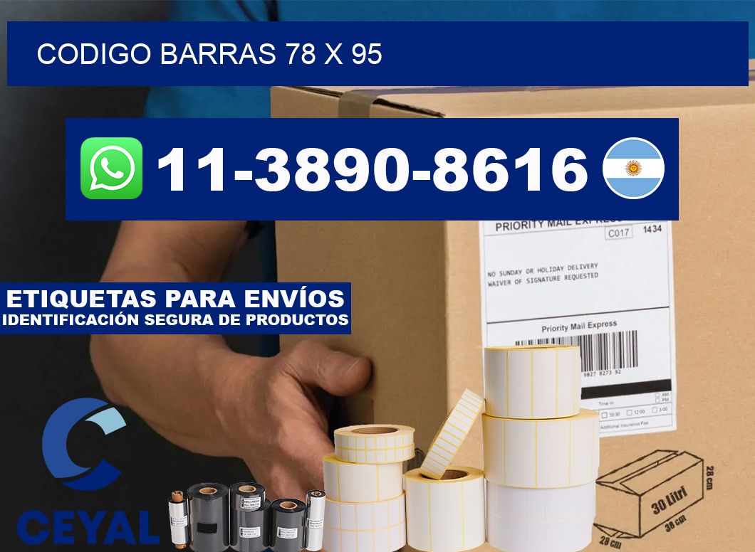 Codigo barras 78 x 95