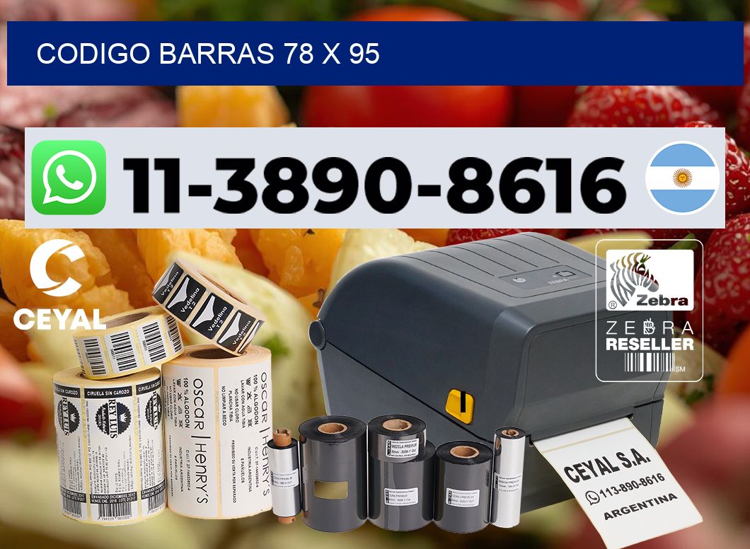 Codigo barras 78 x 95