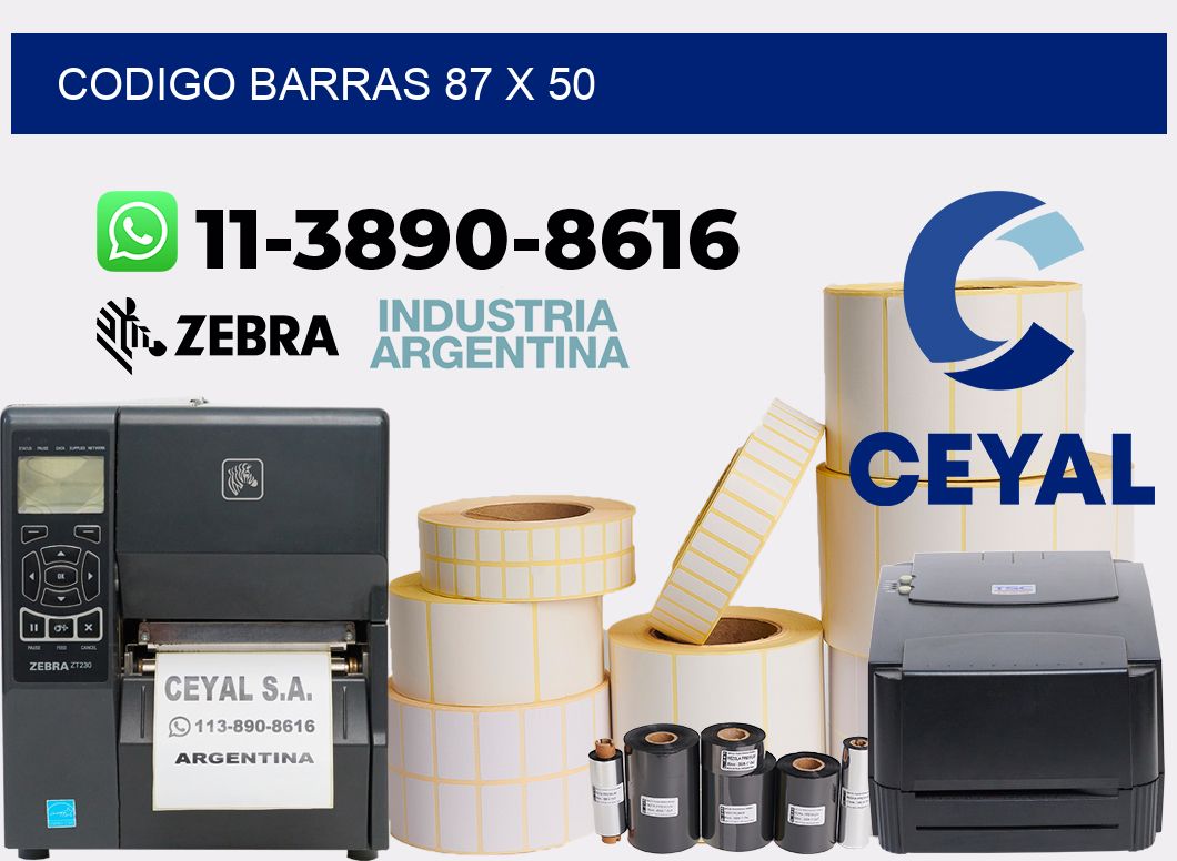 Codigo barras 87 x 50