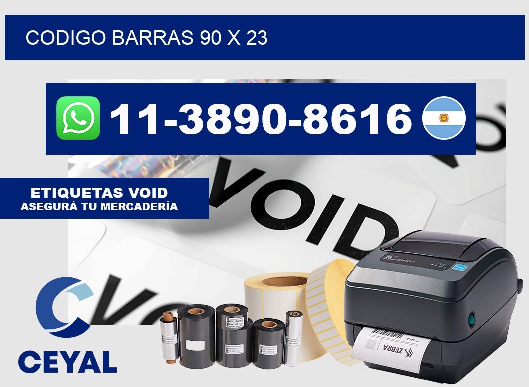 Codigo barras 90 x 23