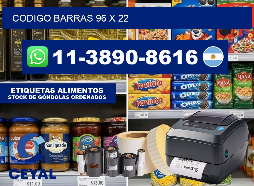 Codigo barras 96 x 22