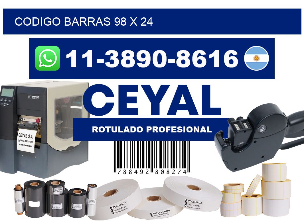 Codigo barras 98 x 24