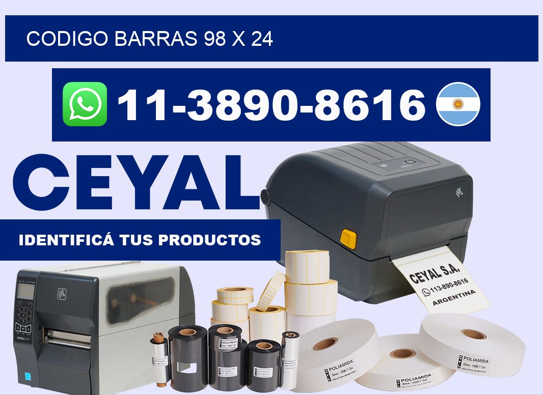 Codigo barras 98 x 24