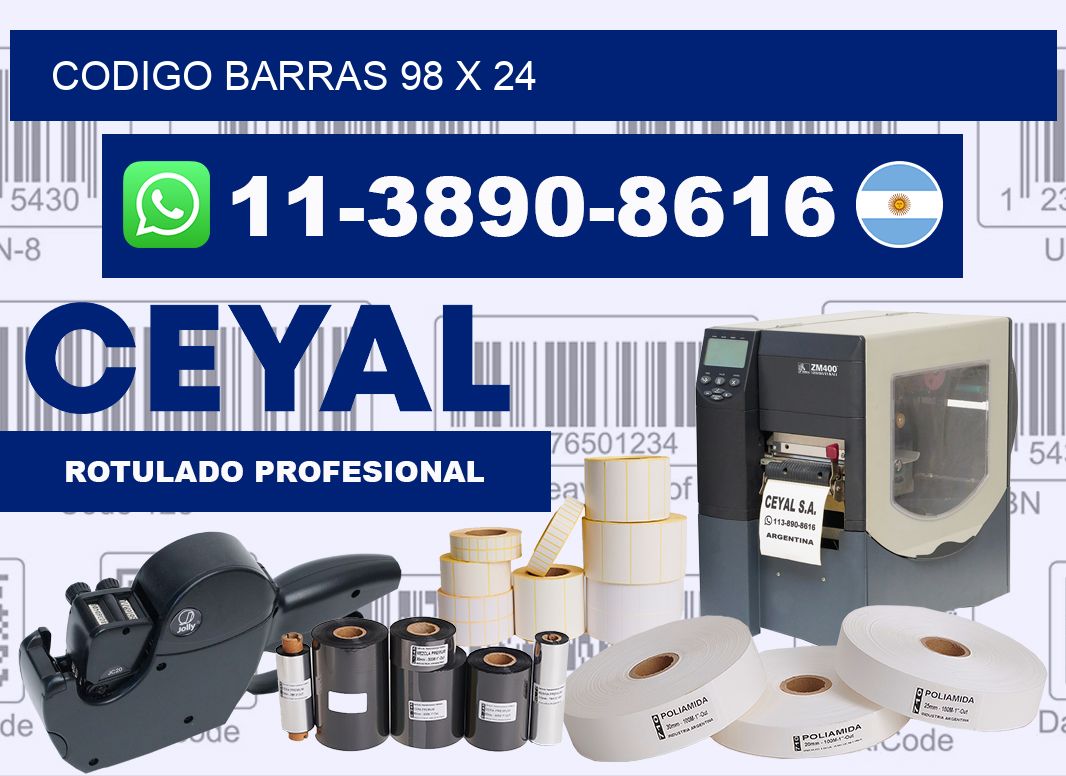 Codigo barras 98 x 24