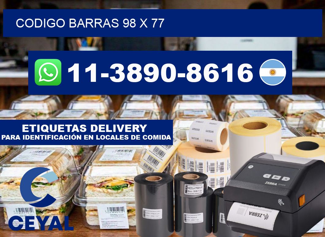 Codigo barras 98 x 77