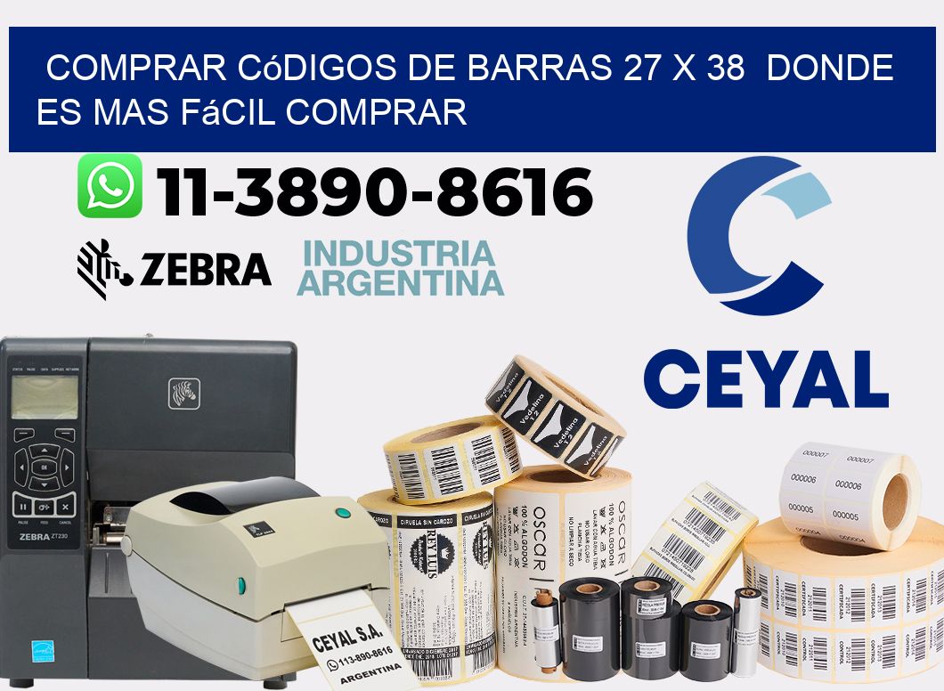 Comprar códigos de barras 27 x 38  Donde es mas fácil comprar