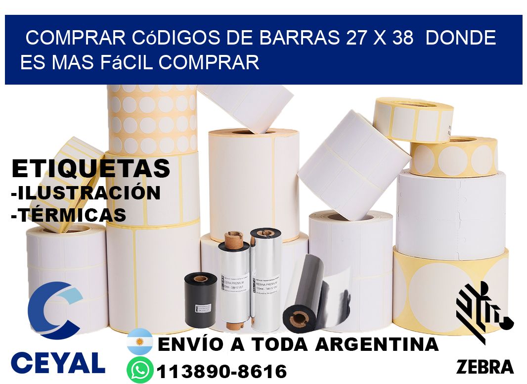 Comprar códigos de barras 27 x 38  Donde es mas fácil comprar