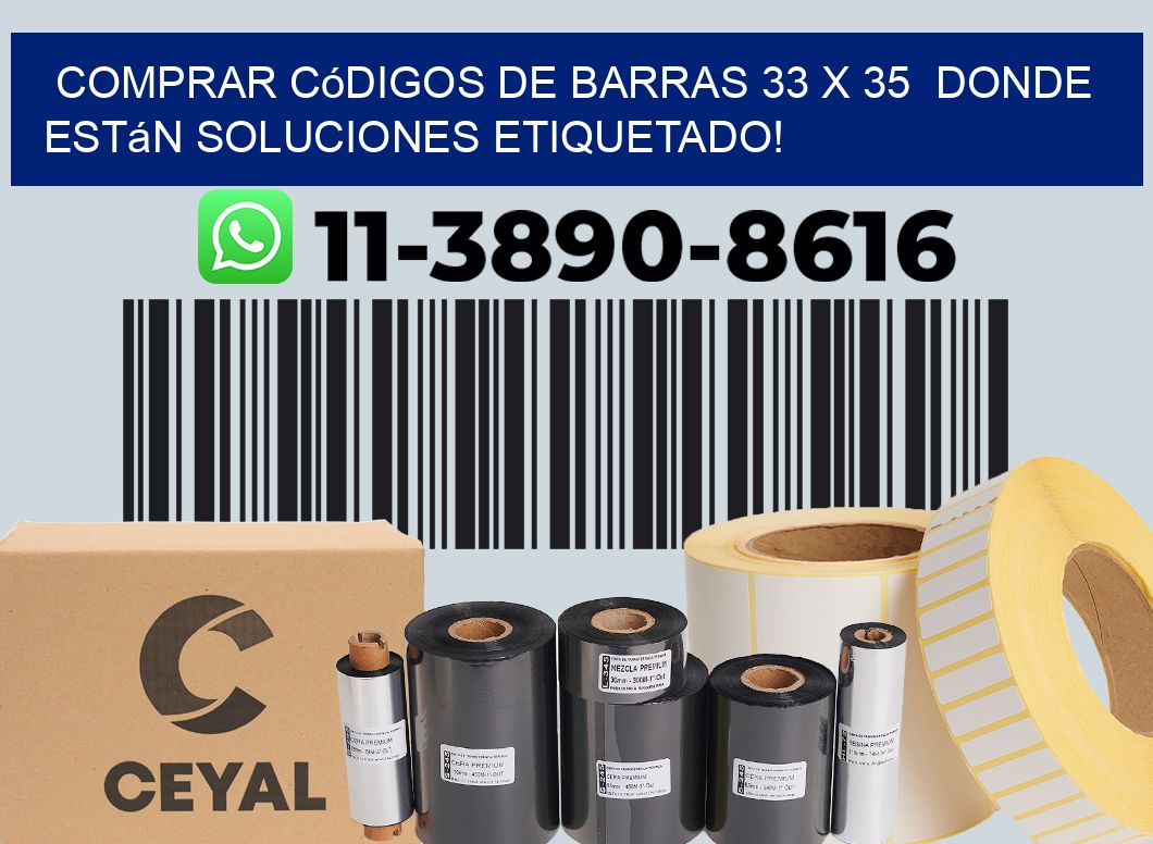 Comprar códigos de barras 33 x 35  donde están soluciones etiquetado!
