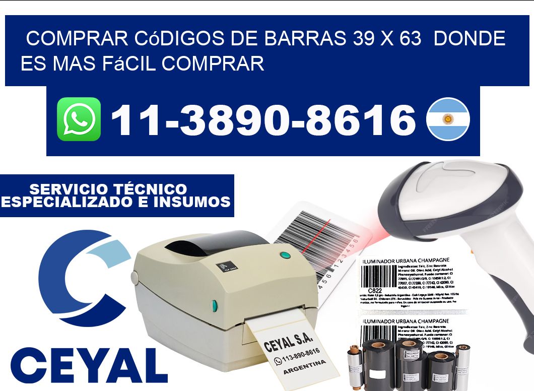 Comprar códigos de barras 39 x 63  Donde es mas fácil comprar