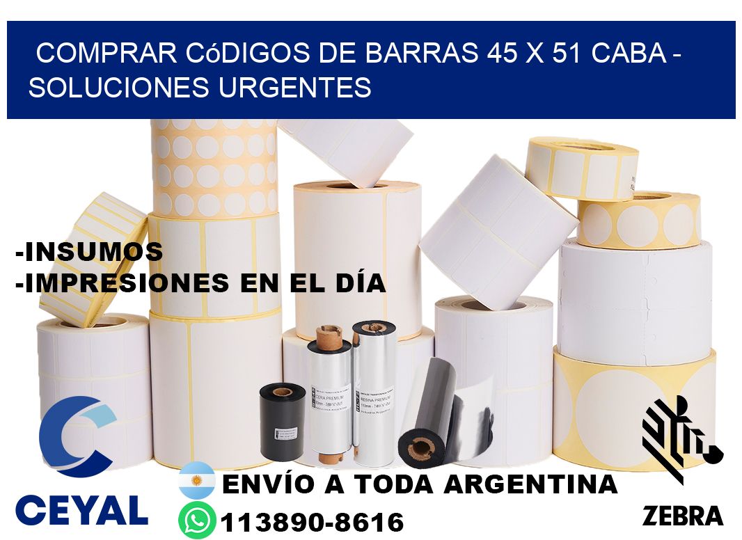Comprar códigos de barras 45 x 51 CABA - soluciones urgentes