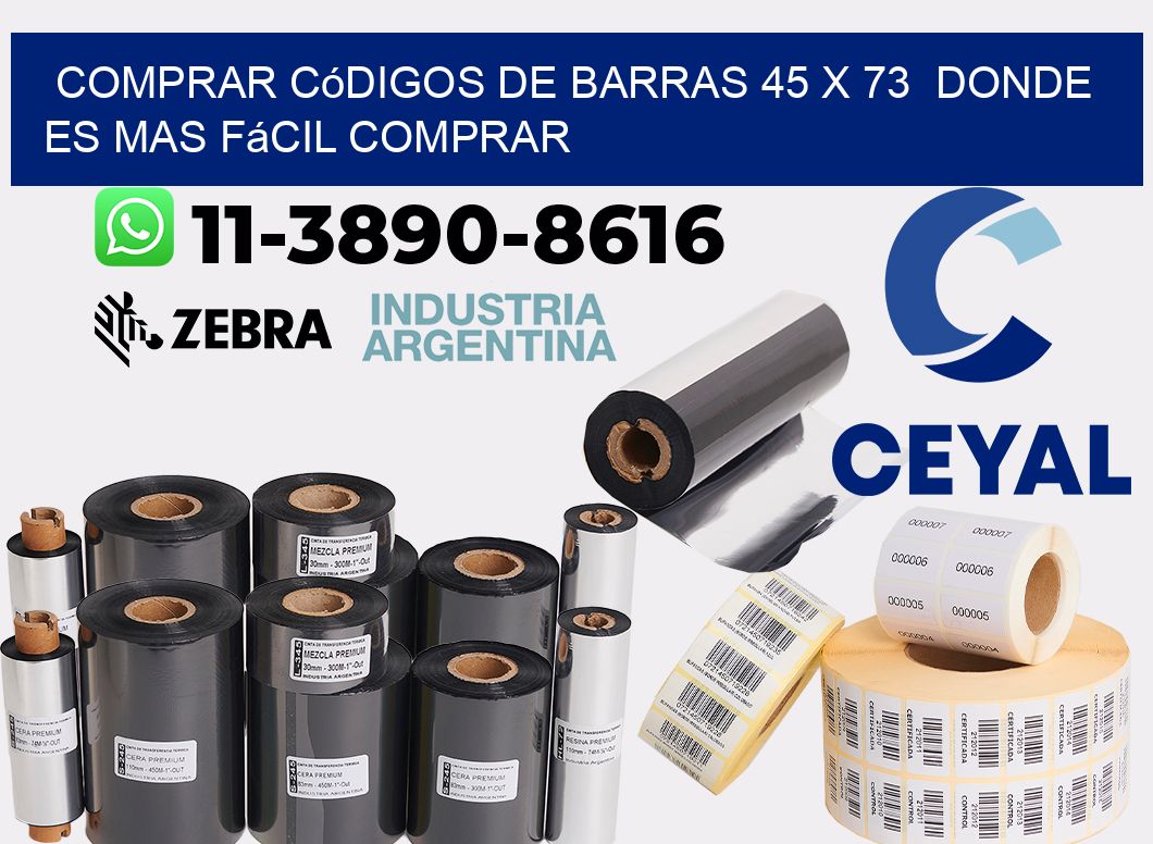 Comprar códigos de barras 45 x 73  Donde es mas fácil comprar