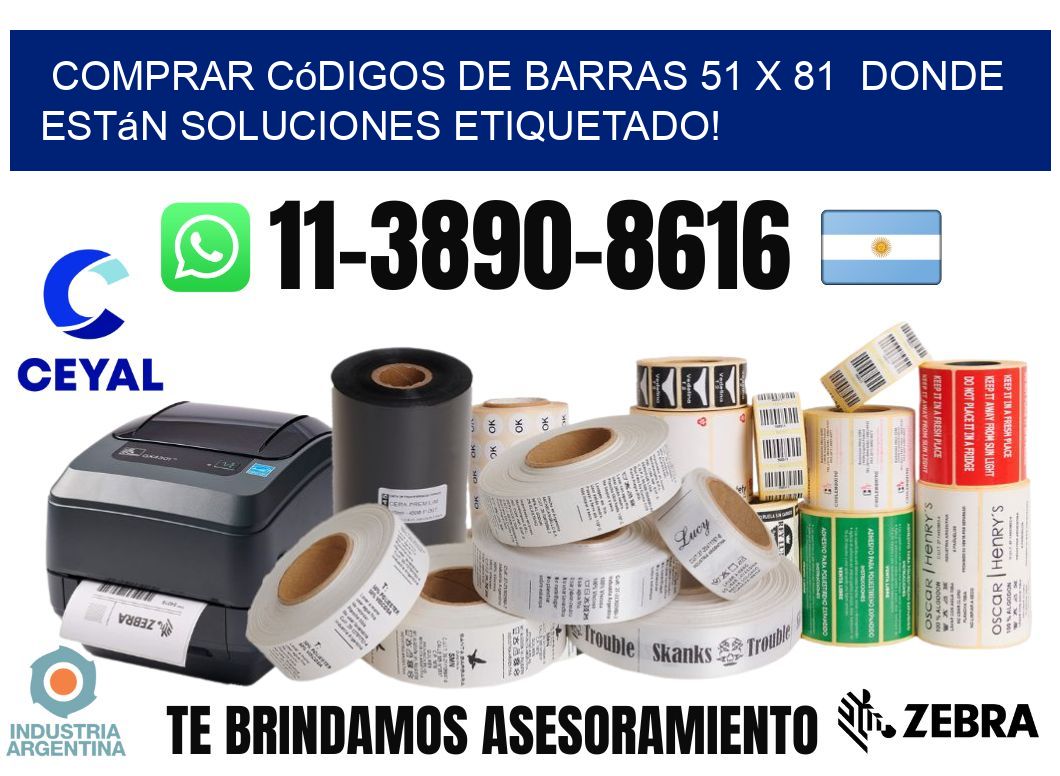Comprar códigos de barras 51 x 81  donde están soluciones etiquetado!