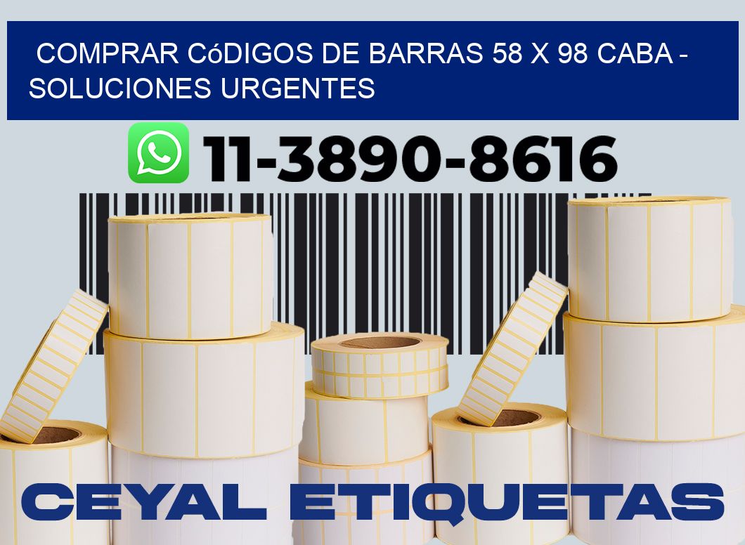 Comprar códigos de barras 58 x 98 CABA - soluciones urgentes