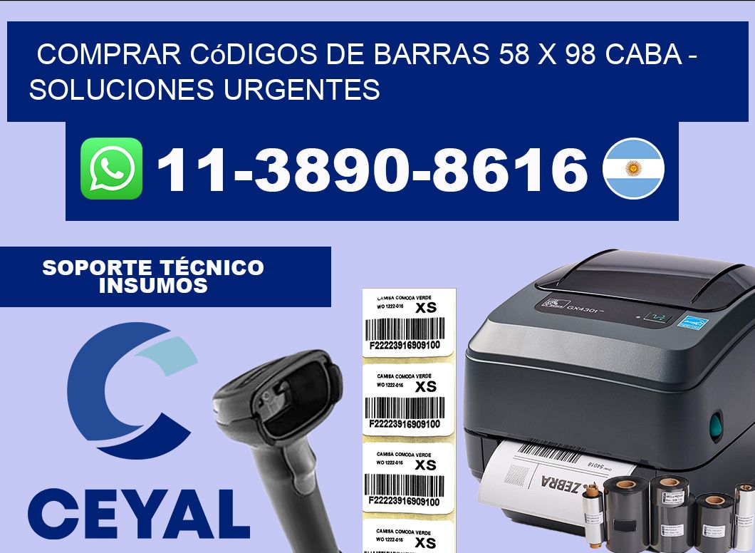 Comprar códigos de barras 58 x 98 CABA – soluciones urgentes