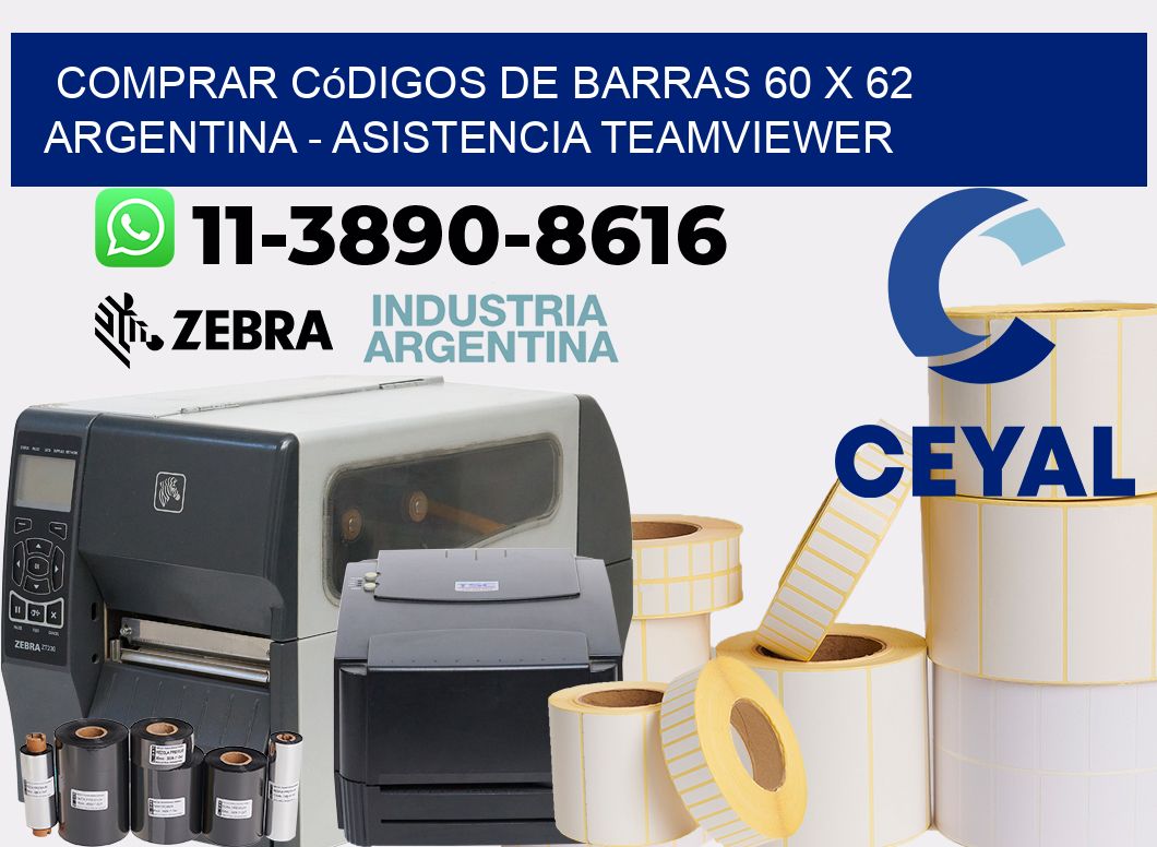 Comprar códigos de barras 60 x 62 argentina - asistencia teamviewer