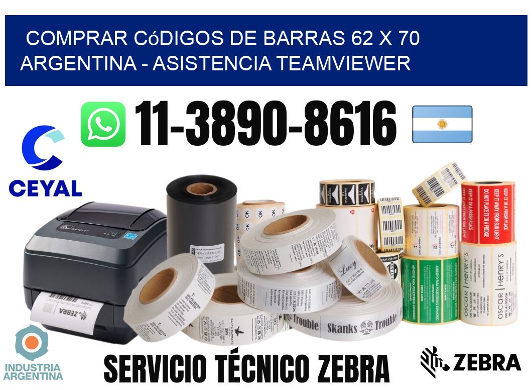 Comprar códigos de barras 62 x 70 argentina - asistencia teamviewer