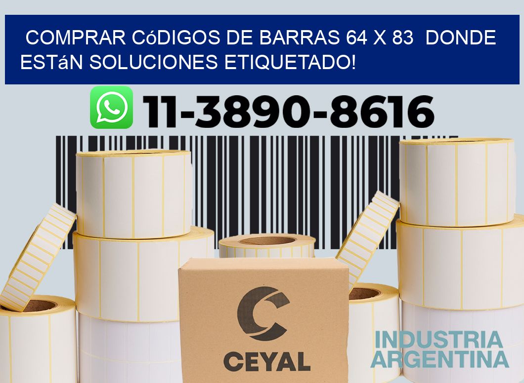 Comprar códigos de barras 64 x 83  donde están soluciones etiquetado!