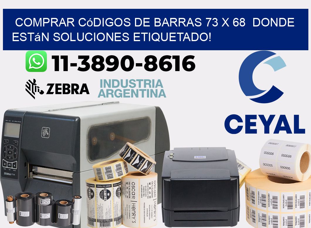 Comprar códigos de barras 73 x 68  donde están soluciones etiquetado!