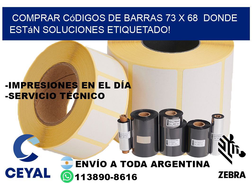 Comprar códigos de barras 73 x 68  donde están soluciones etiquetado!
