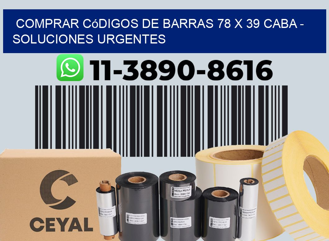 Comprar códigos de barras 78 x 39 CABA - soluciones urgentes