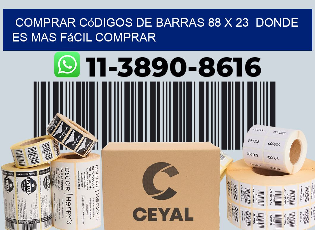 Comprar códigos de barras 88 x 23  Donde es mas fácil comprar
